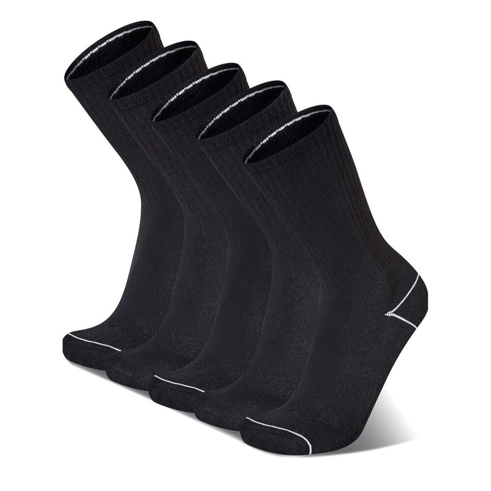 Champion Men's 10 Pairs Cushion Crew Black Socks